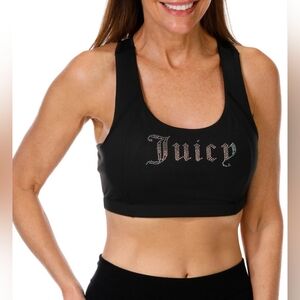 Juicy Couture Black Rhinestone Sports Top